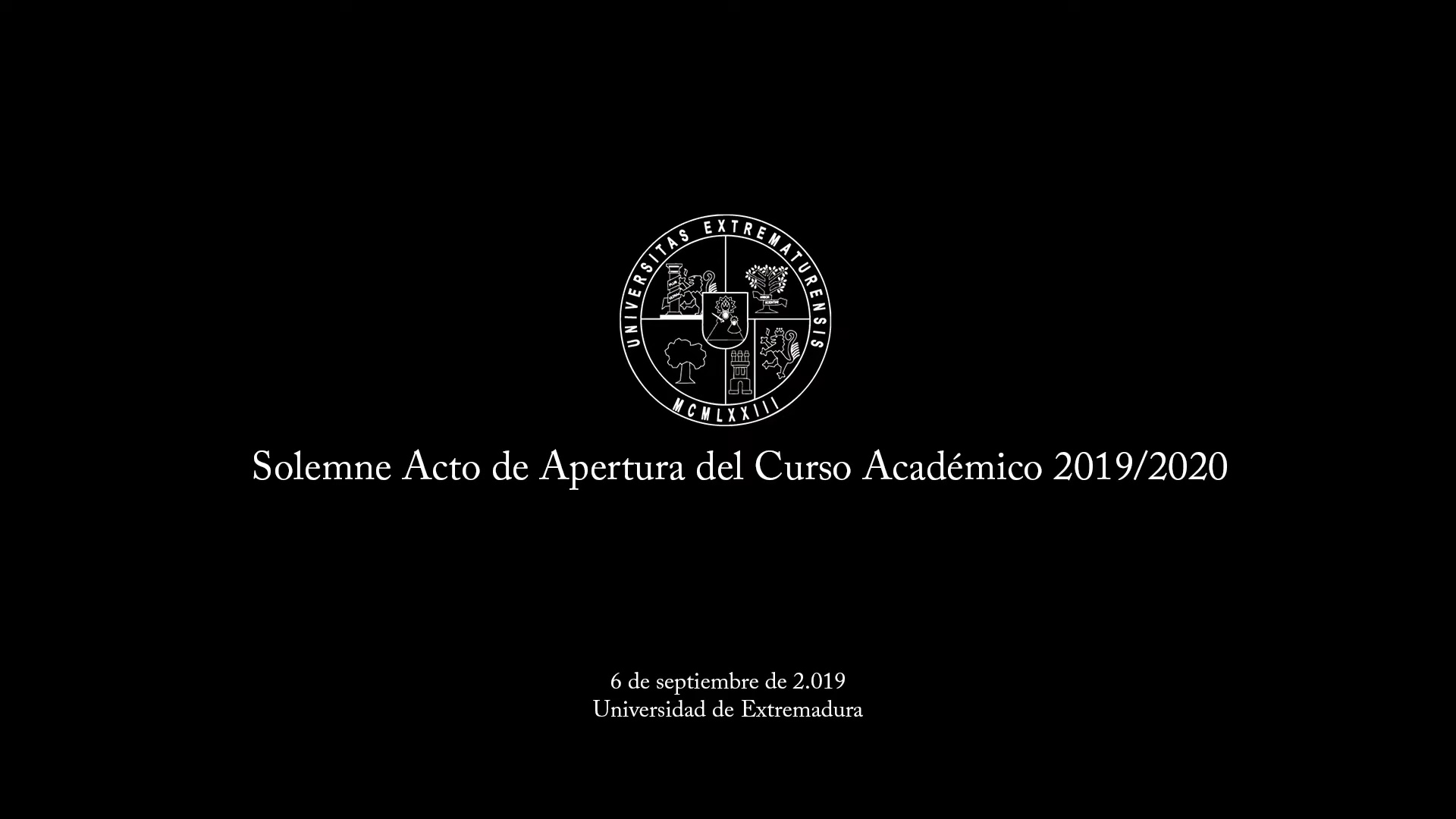 Opening of the 2019/2020 Academic Year at the UEx